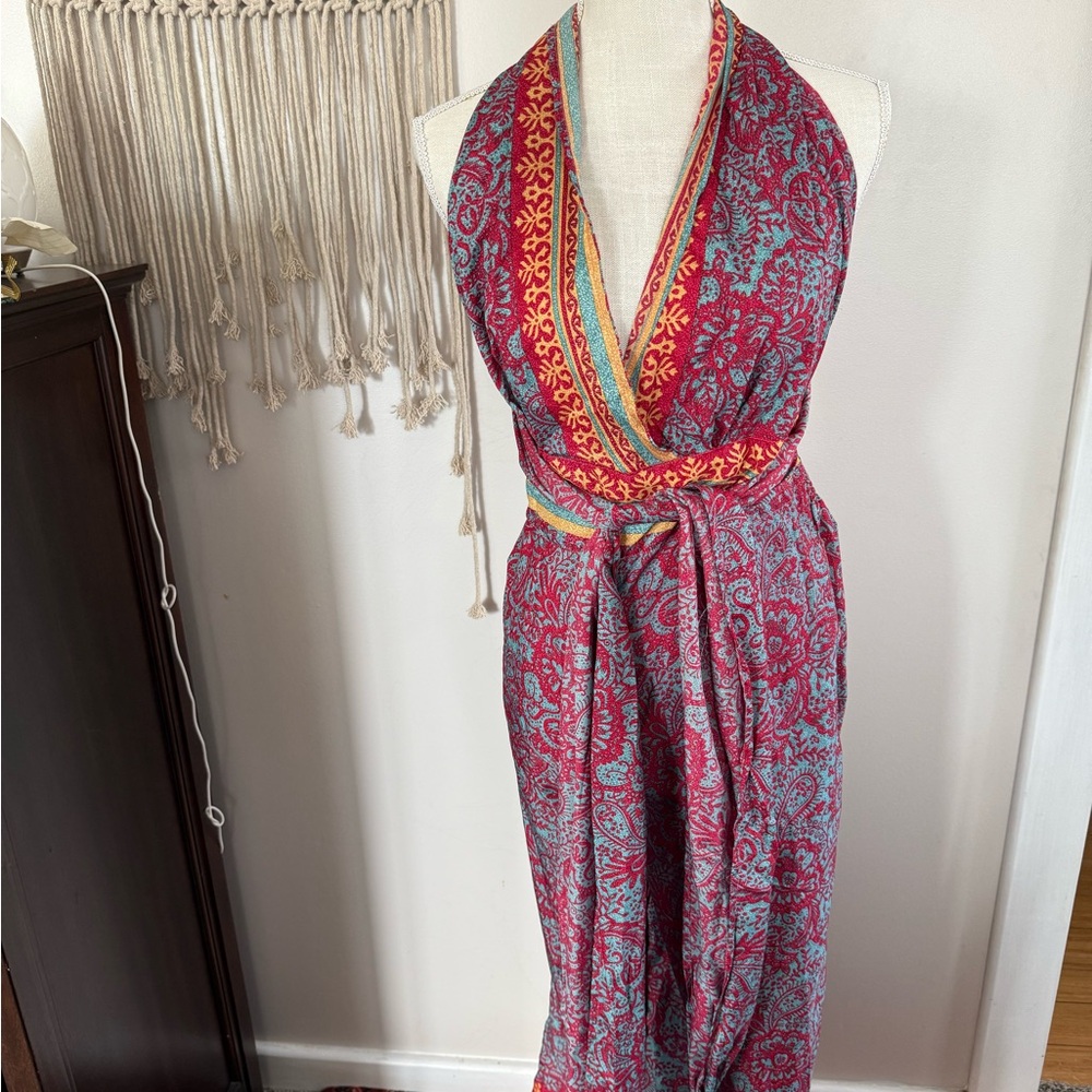 Bohemian Paisley Halter Dress